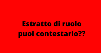Estratto di ruolo - puoi contestarlo??